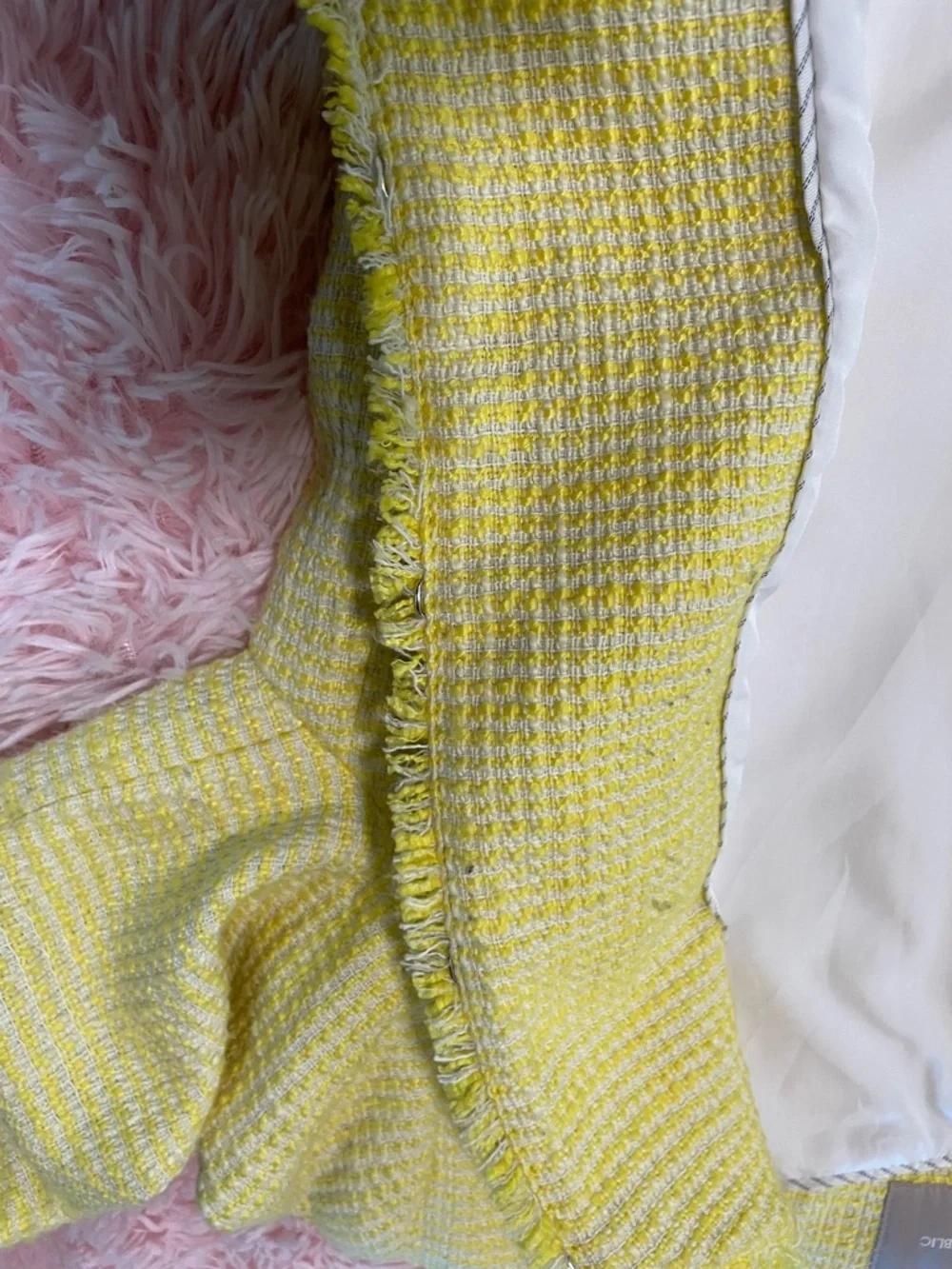 Banana Republic Lemon Yellow Tweed Pocket Blazer - Picture 10 of 10